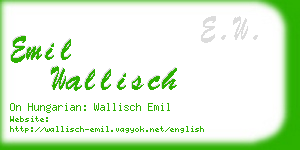 emil wallisch business card